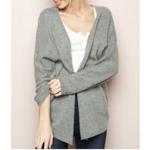 BRANDY MELVILLE Caroline Grey Wool Open Front Cardigan